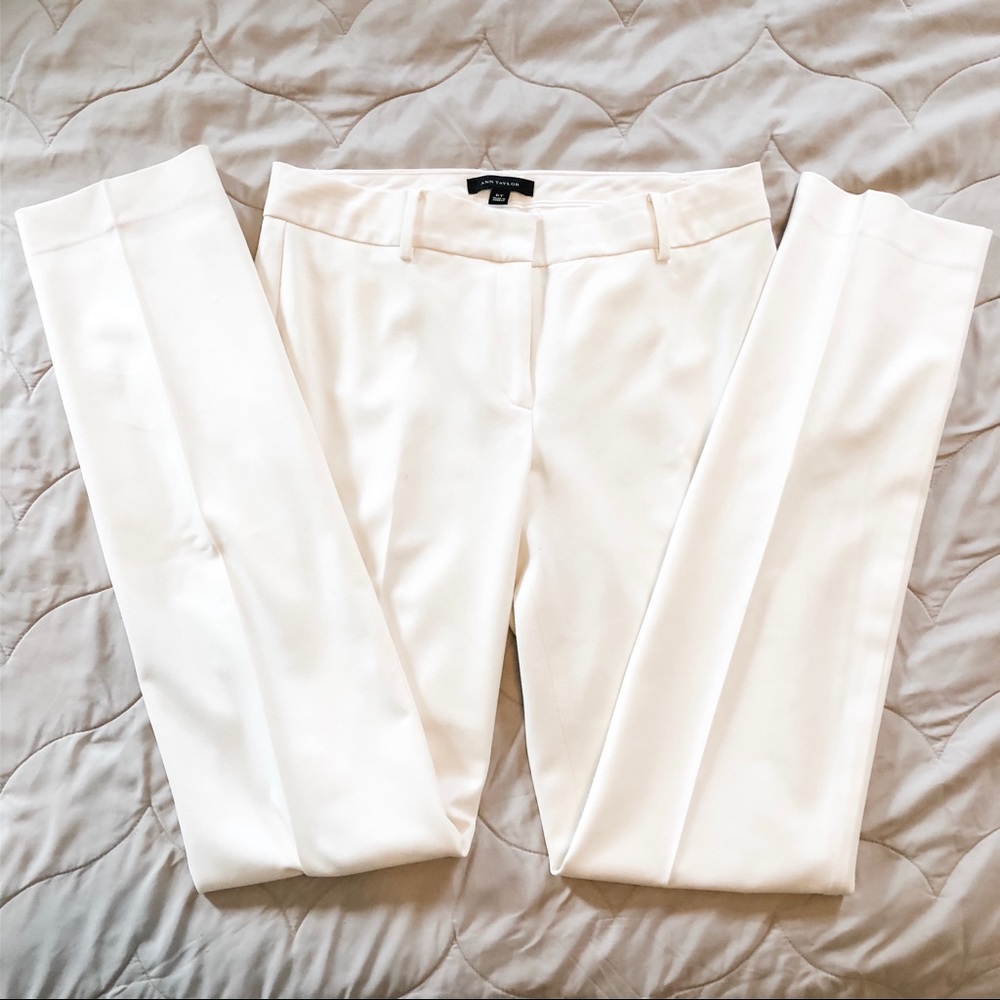 Winter White Tall Dress Pants - Ann Taylor
